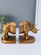 Держатель - подставка для книг полистоун «Носорог», набор 2 шт., 12×26.5×15 см - фото 809537734