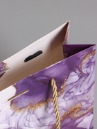 Пакет подарочный ламинированный «Мрамор», фиолетовый с бантиком, 19×15×7 см - Фото 5