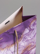 Пакет подарочный ламинированный «Мрамор», фиолетовый с бантиком, 32×25×11 см - Фото 5