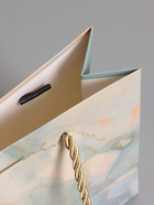 Пакет подарочный ламинированный «Мрамор», голубой, с бантиком, 19×15×7 см - Фото 5