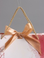 Пакет подарочный ламинированный «Мрамор», розовый с белым, с бантиком, 43×32×14 см - Фото 3