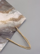 Пакет подарочный ламинированный «Мрамор», серо-бежевый, с бантиком, 28×20×10 см - Фото 6