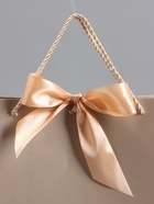 Пакет подарочный ламинированный, бронзовый, с бантом, 35×30×10 см - Фото 3