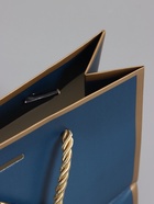 Пакет подарочный ламинированный, тёмно синий с золотым, с бантом, 19×15×7 см - Фото 5