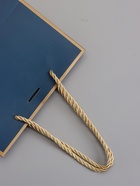 Пакет подарочный ламинированный, тёмно синий с золотым, с бантом, 19×15×7 см - Фото 6