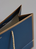 Пакет подарочный ламинированный, тёмно - синий с золотым, с бантом, 28×20×10 см - Фото 5