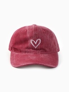 Кепка женская MINAKU «Сердце», размер 56-58, розовая, вареный деним - Фото 3