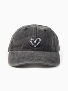 Кепка женская MINAKU «Сердце», размер 56-58, чёрная, вареный деним - Фото 3