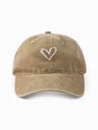 Кепка женская MINAKU «Сердце», размер 56-58, бежевая, вареный деним - Фото 3