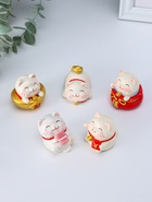 Набор фигурок 5 шт. полистоун «Манэки-нэко», 4×4×4.5 см - Фото 1