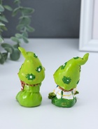 Набор фигурок 2 шт. полистоун «Малыши в длинных колпаках», зелёный, 3.7×4×8.5 см - Фото 4