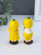 Набор фигурок 2 шт. полистоун «Малыши-лимончики», 2.8×3.7×7.9 см - Фото 3