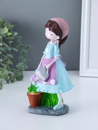 Фигурка полистоун «Девочка с лейкой поливает цветы», 8.8×10.5×20 см - Фото 2