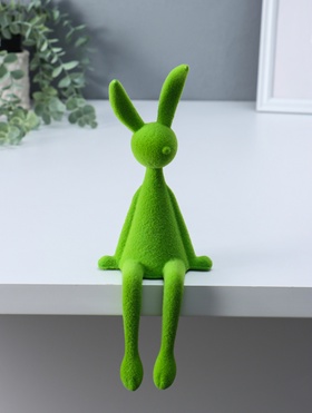 Фигура настольная «Зайчик», зелёный, на полку, 9×10×28 см