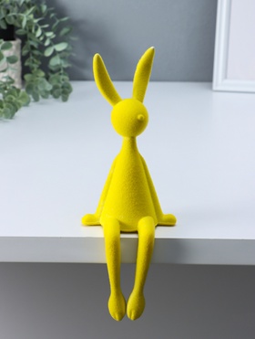 Фигурка настольная «Зайчик», жёлтый, на полку, 9×10×28 см