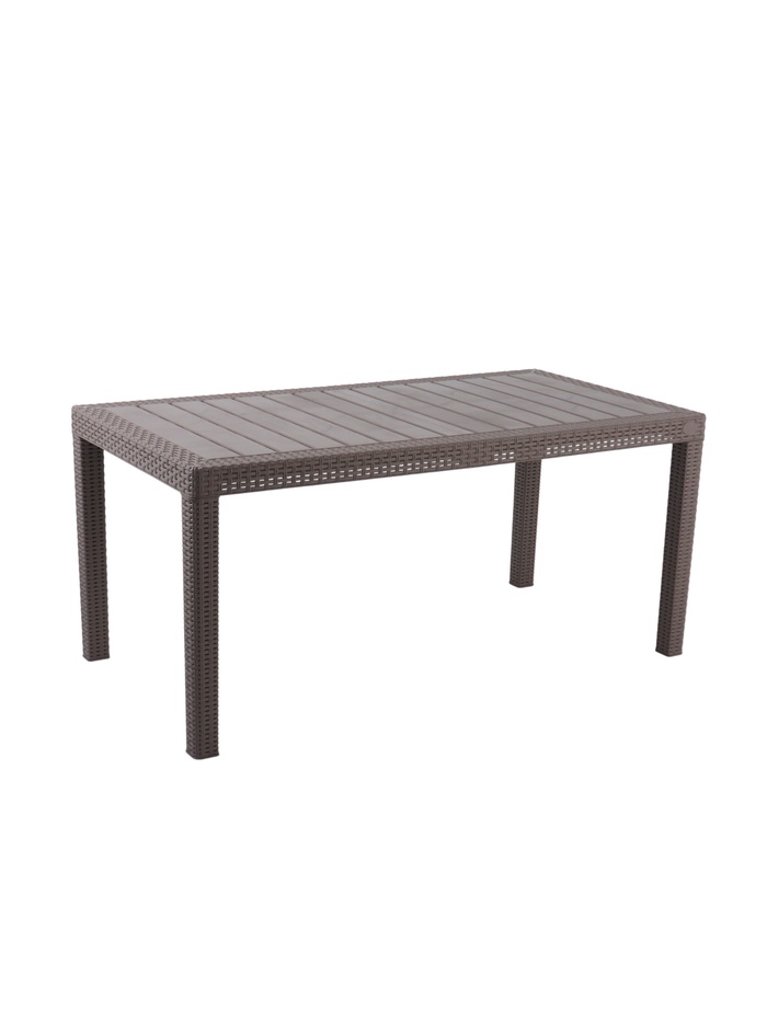 Стол InGreen Rattan пластиковый большой1532х789х701мм, французский платан - Фото 1