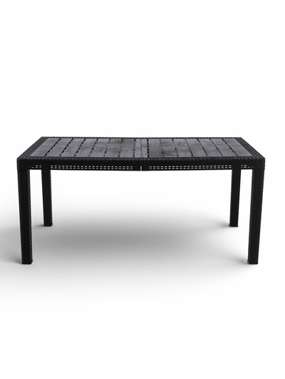 Стол садовый Rattan, 153.2×78.9×70.1 см, пластиковый, цвет горький шоколад