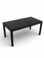 Садовый стол Rattan, 153.2×78.9×70.1 см, пластиковый, цвет горький шоколад - Фото 3