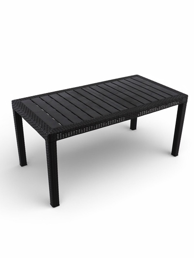Стол садовый Rattan, 153.2×78.9×70.1 см, пластиковый, цвет горький шоколад