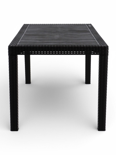Стол садовый Rattan, 153.2×78.9×70.1 см, пластиковый, цвет горький шоколад