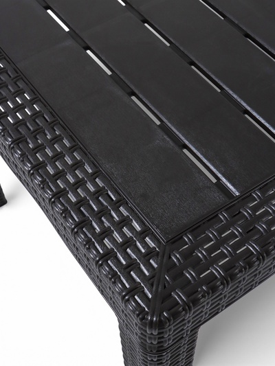 Стол садовый Rattan, 153.2×78.9×70.1 см, пластиковый, цвет горький шоколад