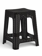 Табурет квадратный Rattan, 36.3×36.3×44.8 см, пластиковый, цвет горький шоколад - Фото 1