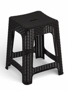 Табурет квадратный Rattan, 36.3×36.3×44.8 см, пластиковый, цвет горький шоколад - Фото 2