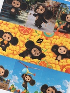 Наклейки бумажные «Чебурашка»,11 × 15,5 см - фото 121984280