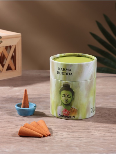 УЦЕНКА Благовония KARMA BUDDHA, аромаконусы, набор 30 шт., корица