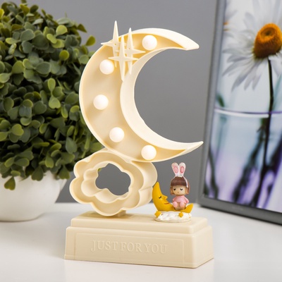 УЦЕНКА Ночник "Ночка" 5хLED 4000К 2хАА слоновая кость 20х12х5,5см RISALUX