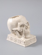 УЦЕНКА Подсвечник на 1 свечу «Череп на пьедестале», 10×7×10.5 см, серый - Фото 3