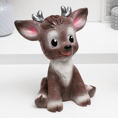 УЦЕНКА Копилка «Радостный олененок» коричневый, 24 см