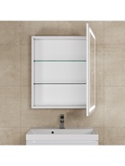 Зеркало - шкаф для ванной команты Uperwood Tanos с подсветкой, 60 см, цвет белый - Фото 4