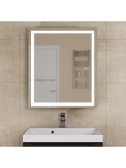 Зеркало - шкаф для ванной команты Uperwood Tanos с подсветкой, 60 см, цвет черный - Фото 2