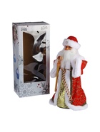 УЦЕНКА Дед Мороз "Посох с кристаллом" двигается, 38 см, красный - Фото 5