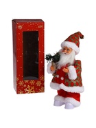 УЦЕНКА Дед Мороз "Клетчатый колпак с подарками" с подсветкой, 28 см - Фото 5