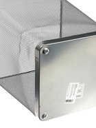 УЦЕНКА Корзина для бумаг, сетка, металл, квадратная, серебро 17 литров - Фото 5