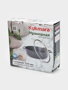 УЦЕНКА Сотейник KUKMARA, d=32 см, без крышки, литые ручки, антипригарное покрытие, алюминий, чёрный - Фото 2