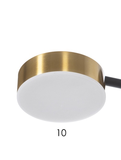 Бра LED 20608/1W, 12 Вт, 3000-6000K, цвет чёрный/латунь