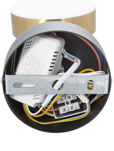 Бра LED 20608/1W, 12 Вт, 3000-6000K, цвет чёрный/латунь