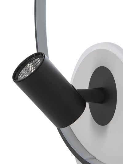 Люстра LED FX60081/1+1, 55 Вт+5 Вт, 3000-6000K, d=50 см, ПДУ диммер, чёрно-белая