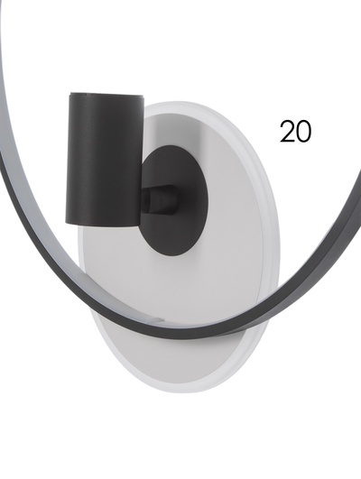 Люстра LED FX60081/1+1, 55 Вт+5 Вт, 3000-6000K, d=50 см, ПДУ диммер, чёрно-белая