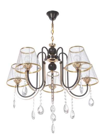 Люстра NH5269/5, 5×60 Вт, E27, цвет кофе/золото