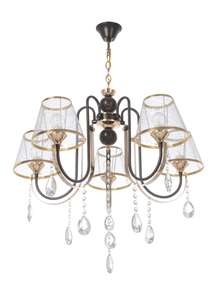 Люстра NH5269/5, 5×60 Вт, E27, цвет кофе/золото - Фото 1