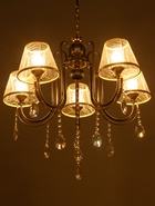 Люстра NH5269/5, 5×60 Вт, E27, цвет кофе/золото  (артикул 10987859)  большой выбор товаров оптом и в розницу по низким ценам с доставкой