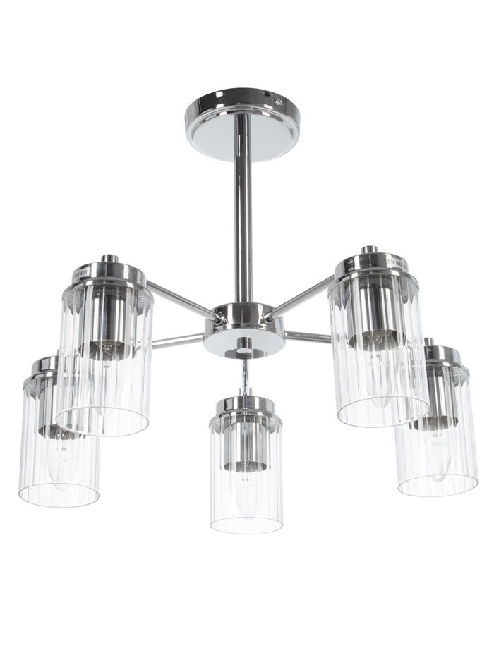 Люстра 74663/5, 5×40 Вт, E14, цвет хром