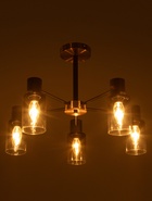 Люстра 74677/5, 5×40 Вт, E14, основание медное, чёрная - Фото 3