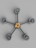 Люстра 74677/5, 5×40 Вт, E14, основание медное, чёрная - Фото 4