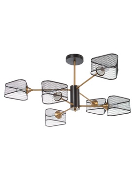 Люстра N5254/6, 6×40 Вт, E27, цвет чёрный, медный