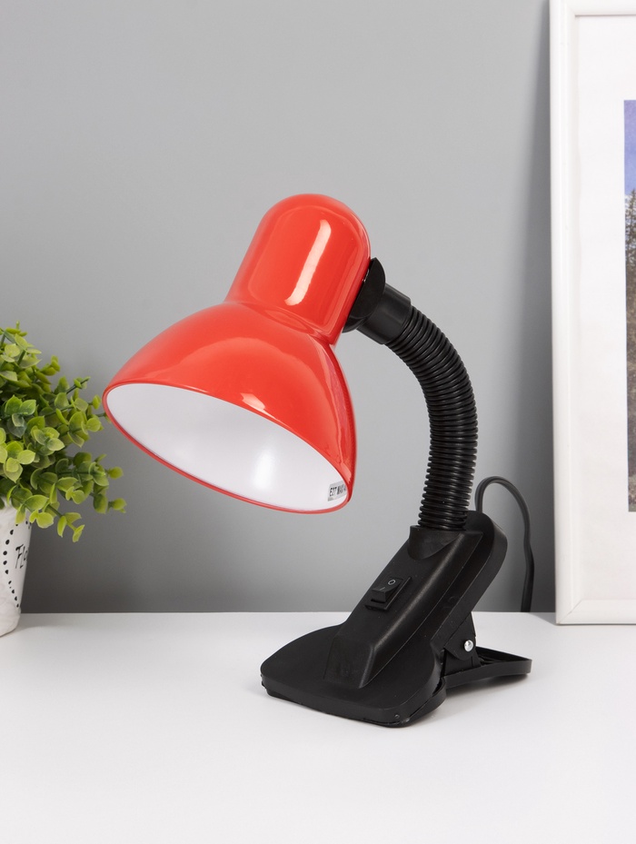 Светильник настольный MRC-123B, E27, 1×60 Вт, красный - Фото 1